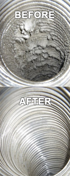 dryer vent before & after