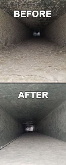 duct cleaning before & after